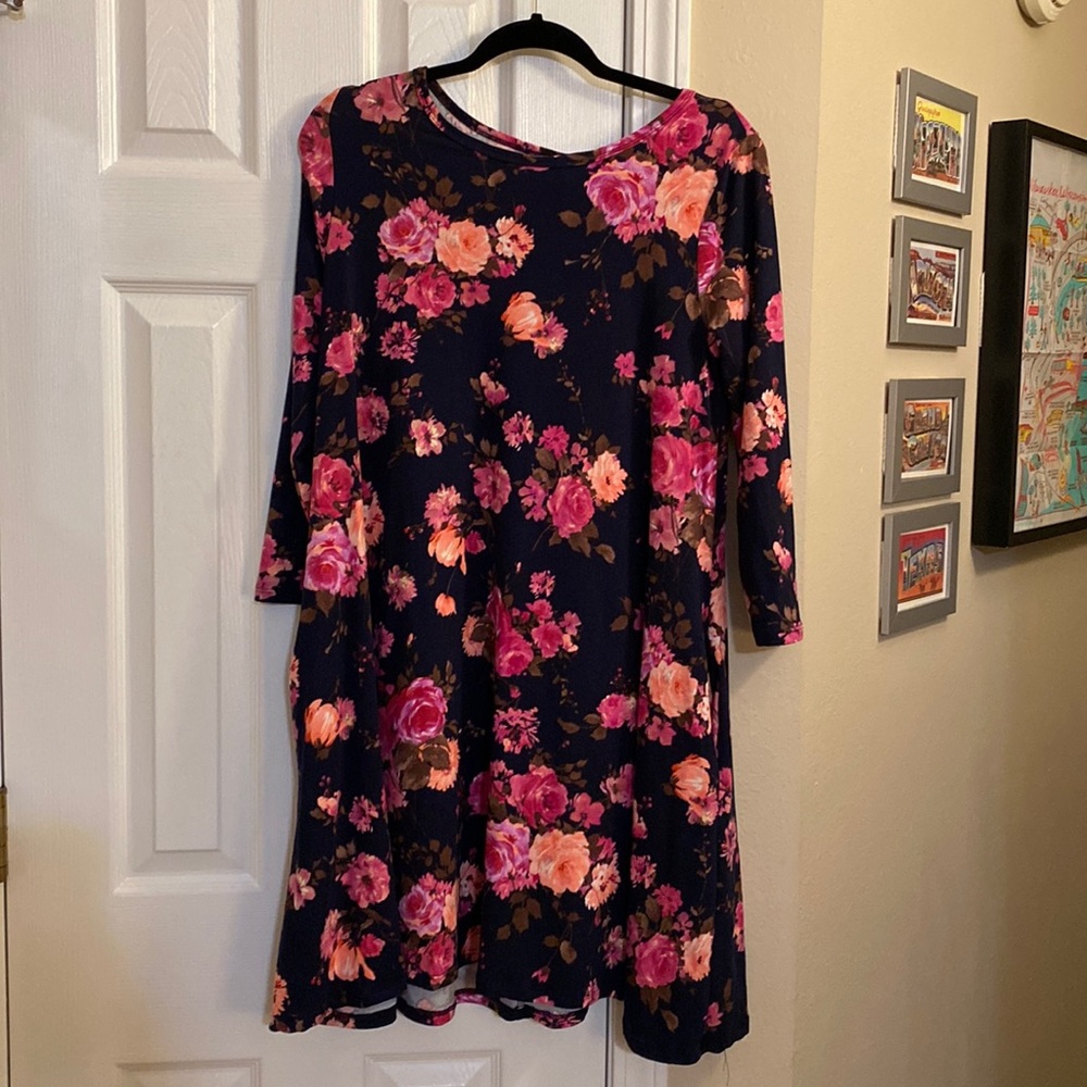 Medium, Honey and Lace, Long Sleeve Floral Dress